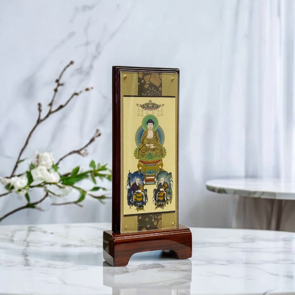 特製品 スタンド型掛軸 〈曹洞宗三尊仏〉小【本山永平寺で販売】