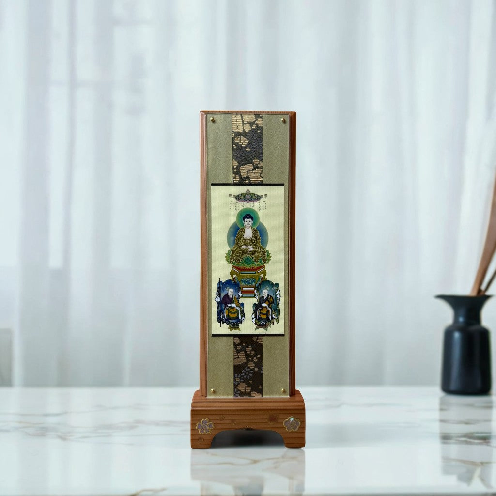 極上品 スタンド型掛軸 〈曹洞宗三尊仏〉中【本山永平寺で販売】